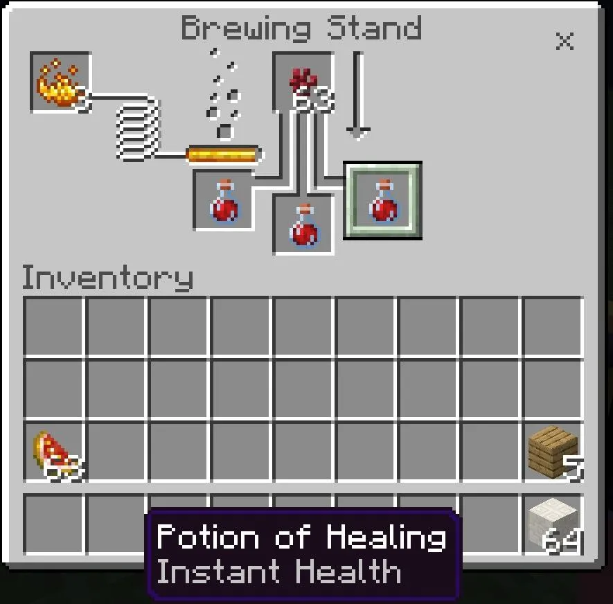 Potion of healing in Minecraft