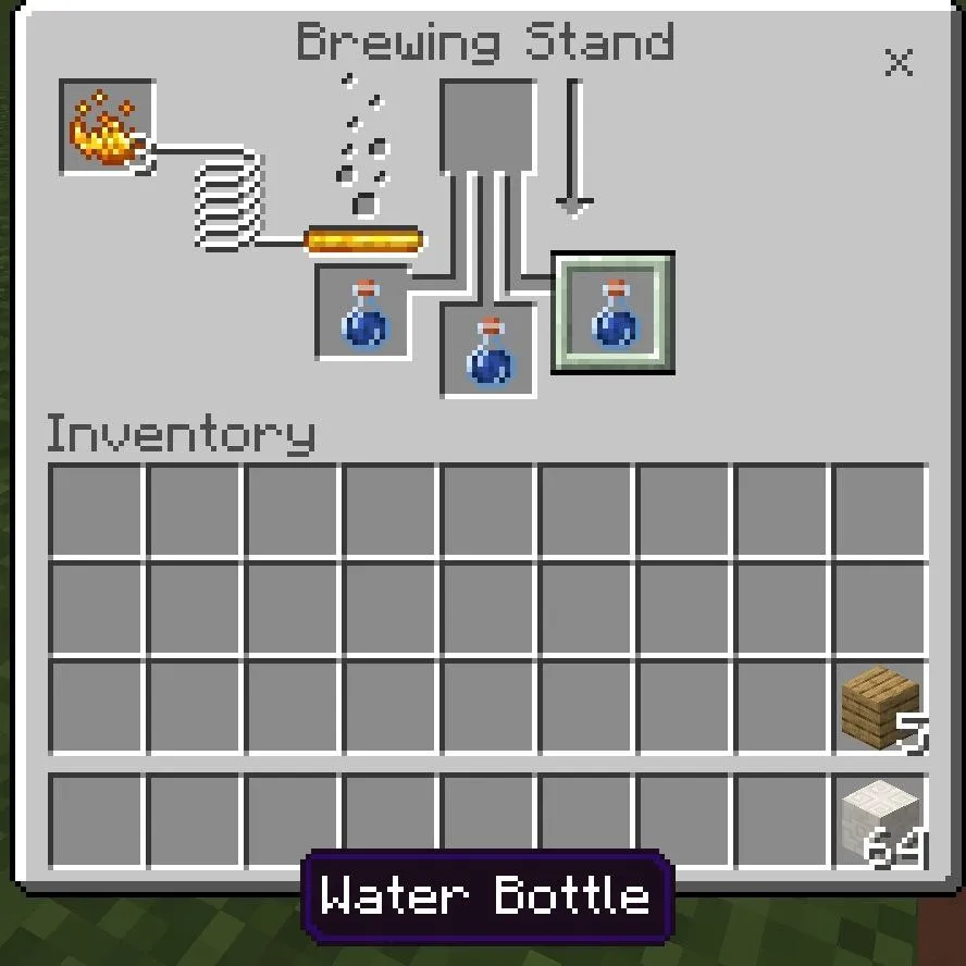 Add Water Bottle in Brewing Stand