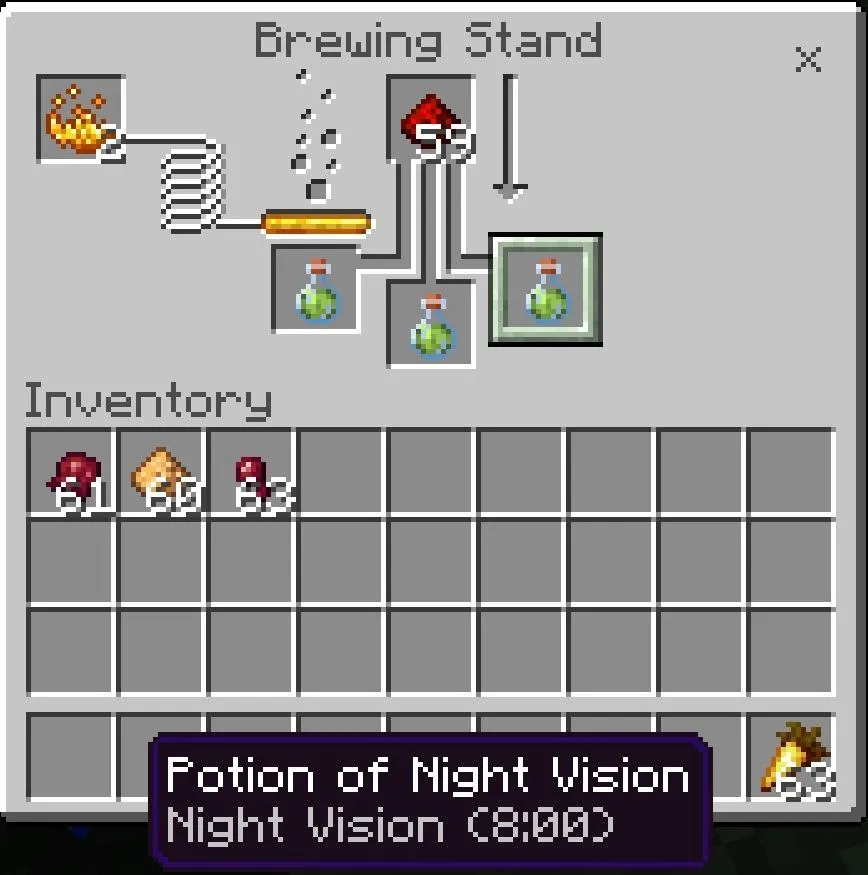 Make Night Vision Potion for 8:00 Min