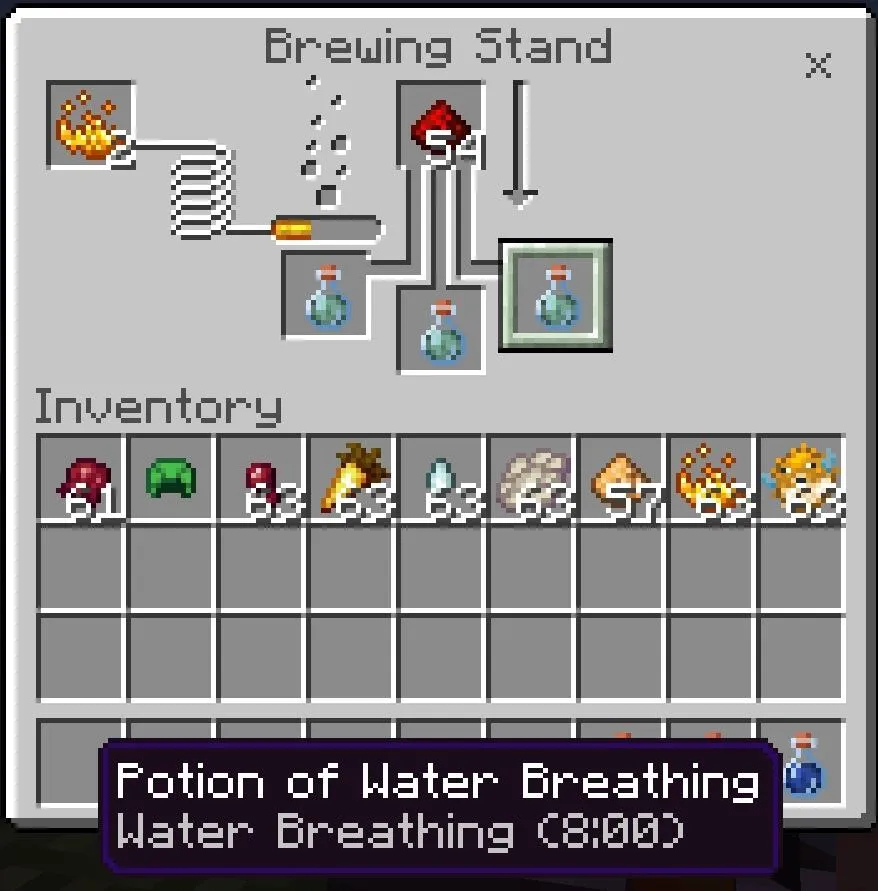 Make Water Breathing Potion for 8 Min