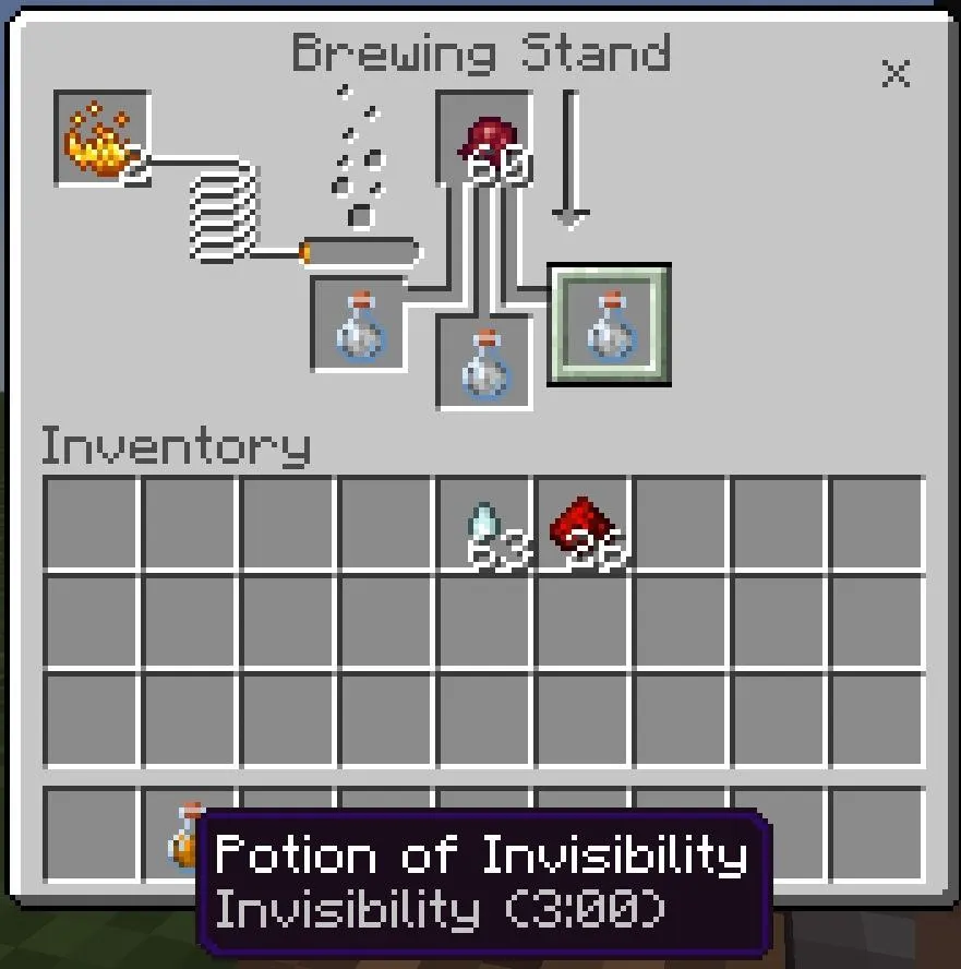 Potion of Invisibilty in Minecraft