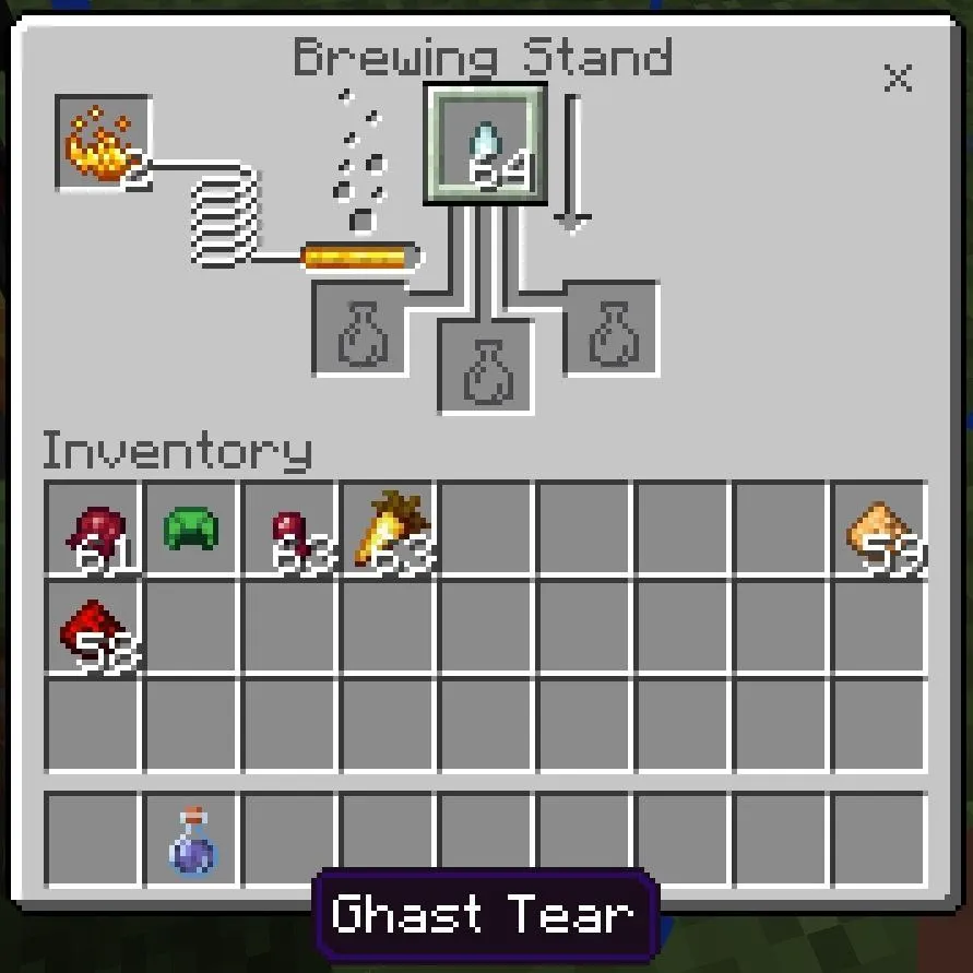 Ghast Tear in Brewing Stand