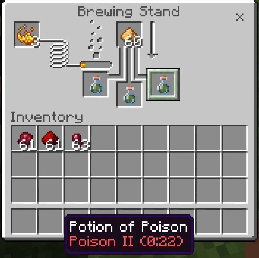 How to Make Poison II Potion in MC
