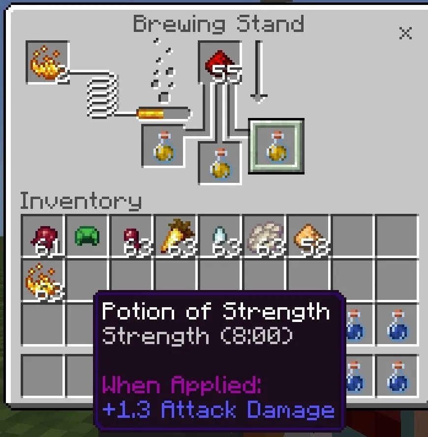 Make Strenght Potion for 8 Min