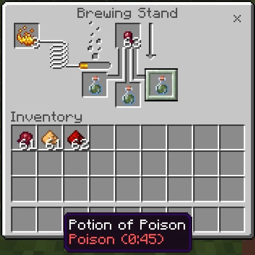 Add Spider eye to Make potion of Poision