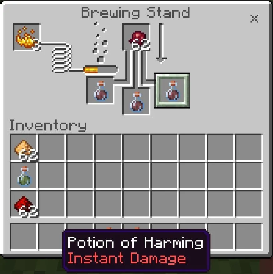 Add Potion of Poison to make harming Potion