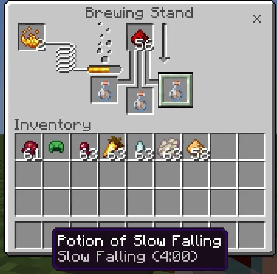 Potion of Slow Falling for 4 Min