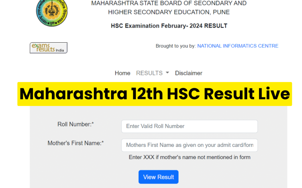 Maharashtra 12th HSC Result Live